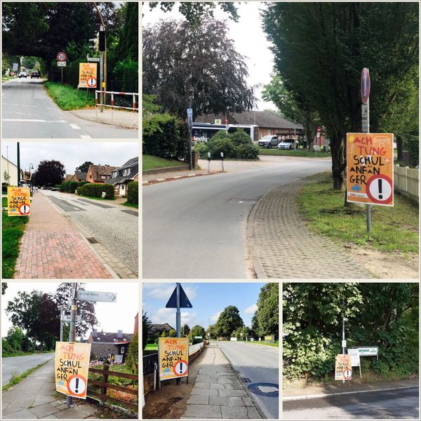 Plakataktion „Achtung Schulanfänger“ der Tangstedter CDU-Fraktion